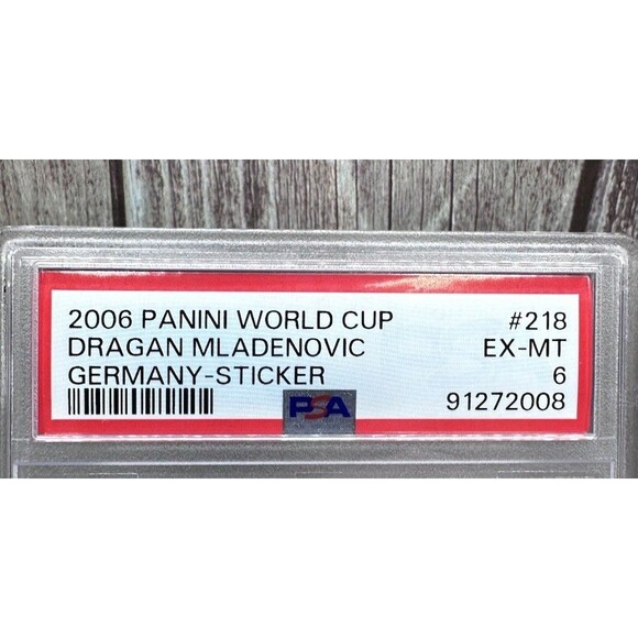 2006 PANINI WORLD CUP GERMANY STICKER #218 DRAGAN MLADENOVIC PSA 6 Ex-nm Serbia - Picture 2 of 10